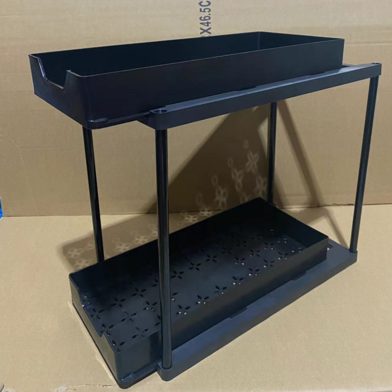 Dvisluoksnė laikymo lentyna virtuvei, prieskonių laikymo lentyna, kanalizacijos lentyna, tualeto kambario, svetainės laikymo lentyna, daugiafunkcinė apatinės kriauklės laikymo lentyna