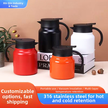 Troškintas arbatinukas, buitinis, 316 nerūdijančio plieno, šilumos išsaugojimo puodas, didelės talpos kavos puodas, arbatos vandens atskyrimo arbatinukas, nešiojamas virdulys