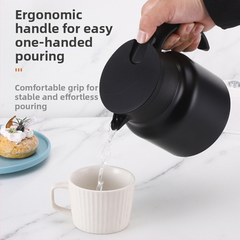 Troškintas arbatinukas, buitinis, 316 nerūdijančio plieno, šilumos išsaugojimo puodas, didelės talpos kavos puodas, arbatos vandens atskyrimo arbatinukas, nešiojamas virdulys