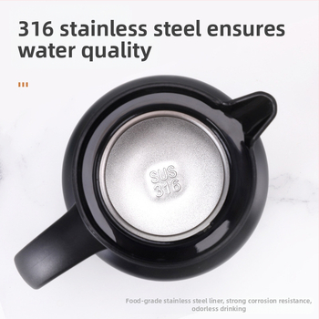 Troškintas arbatinukas, buitinis, 316 nerūdijančio plieno, šilumos išsaugojimo puodas, didelės talpos kavos puodas, arbatos vandens atskyrimo arbatinukas, nešiojamas virdulys