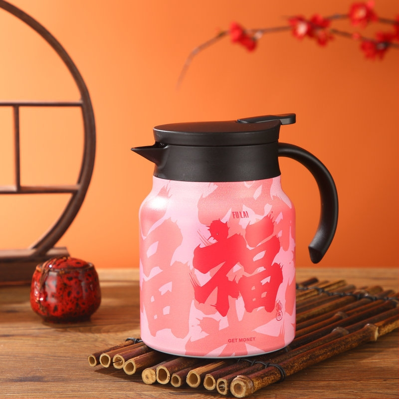 Troškintas arbatinukas, buitinis, 316 nerūdijančio plieno, šilumos išsaugojimo puodas, didelės talpos kavos puodas, arbatos vandens atskyrimo arbatinukas, nešiojamas virdulys