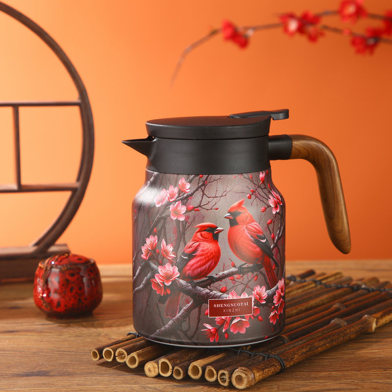 Troškintas arbatinukas, buitinis, 316 nerūdijančio plieno, šilumos išsaugojimo puodas, didelės talpos kavos puodas, arbatos vandens atskyrimo arbatinukas, nešiojamas virdulys