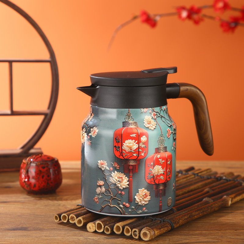 Troškintas arbatinukas, buitinis, 316 nerūdijančio plieno, šilumos išsaugojimo puodas, didelės talpos kavos puodas, arbatos vandens atskyrimo arbatinukas, nešiojamas virdulys