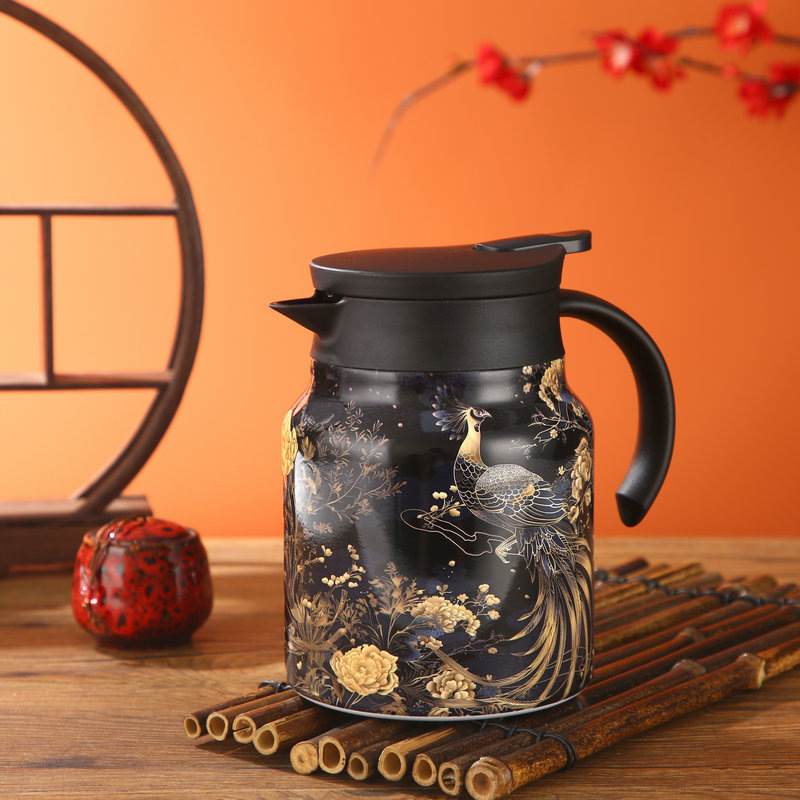 Troškintas arbatinukas, buitinis, 316 nerūdijančio plieno, šilumos išsaugojimo puodas, didelės talpos kavos puodas, arbatos vandens atskyrimo arbatinukas, nešiojamas virdulys