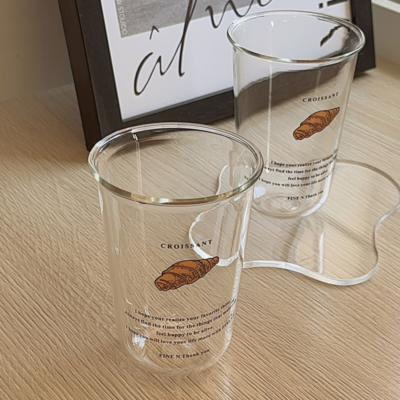 Kreativna staklena šalica u obliku roga, visoko borosilikatna, otporna na toplinu, vrhunska šalica za piće, šalica za kavu, šalica za sok, šalica za mlijeko