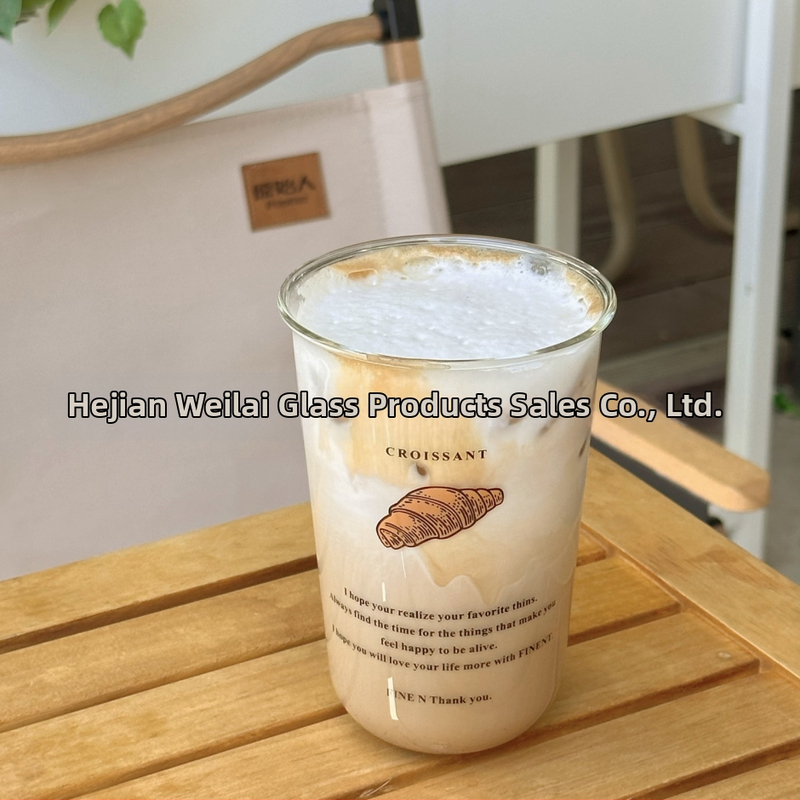 Kreativna staklena šalica u obliku roga, visoko borosilikatna, otporna na toplinu, vrhunska šalica za piće, šalica za kavu, šalica za sok, šalica za mlijeko