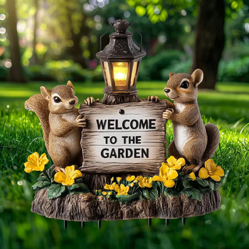 Tarpvalstybinis dvigubas mielas voverės prekės ženklo akrilinis sodo lauko dekoravimas vazoninių augalų kraštovaizdžio dekoravimas