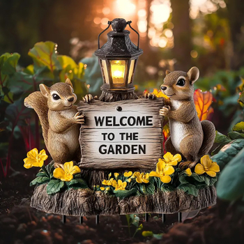 Tarpvalstybinis dvigubas mielas voverės prekės ženklo akrilinis sodo lauko dekoravimas vazoninių augalų kraštovaizdžio dekoravimas