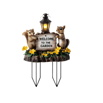 Tarpvalstybinis dvigubas mielas voverės prekės ženklo akrilinis sodo lauko dekoravimas vazoninių augalų kraštovaizdžio dekoravimas