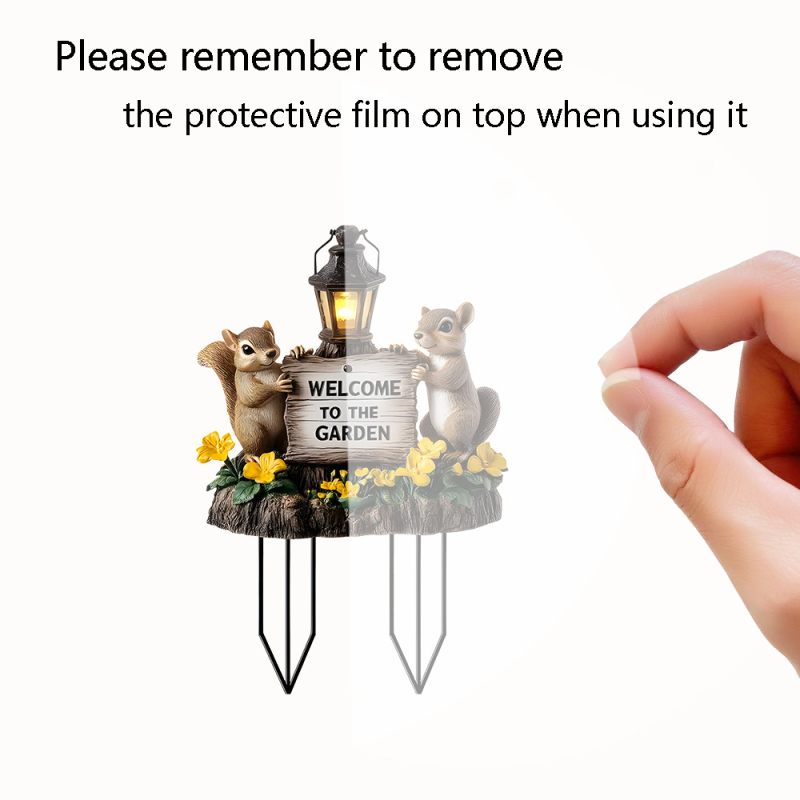 Tarpvalstybinis dvigubas mielas voverės prekės ženklo akrilinis sodo lauko dekoravimas vazoninių augalų kraštovaizdžio dekoravimas