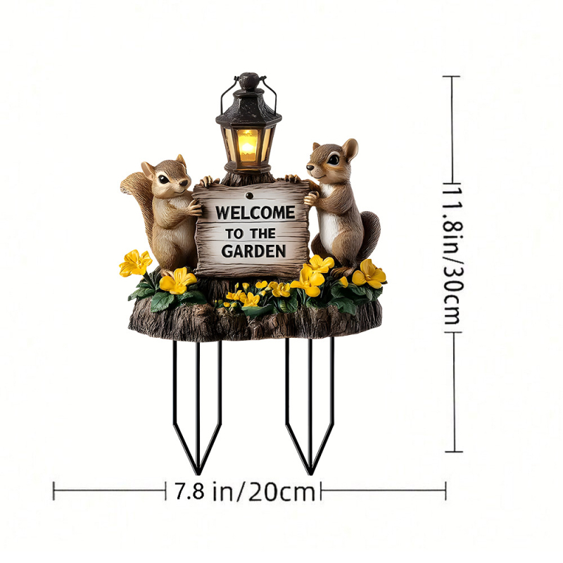 Tarpvalstybinis dvigubas mielas voverės prekės ženklo akrilinis sodo lauko dekoravimas vazoninių augalų kraštovaizdžio dekoravimas