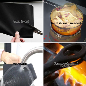 Επαγωγικό χαλάκι σιλικόνης πάχους 0,4 mm, πολυλειτουργικό χαλάκι προστασίας κουζίνας, ανθεκτικό σε υψηλές θερμοκρασίες, σιλικονούχο αντιολισθητικό θερμομονωτικό χαλάκι