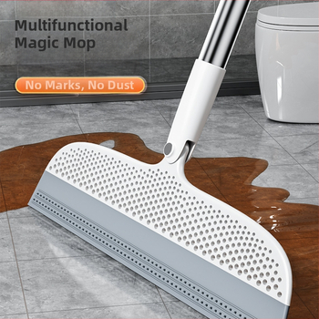 Mătură magică de uz casnic, mătură de toaletă din silicon, răzuire a podelei, mătură de baie multifuncțională, răzuire a podelei, ștergător