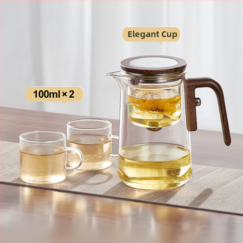 Τσαγιέρα τετράγωνης ράβδου χωρίς τσαγιέρα Lazy People Σετ τσαγιού Τσαγιέρα Νερό διαχωρισμού Κύπελλο γυάλινο ποτήρι νερού Πλωτό κύπελλο