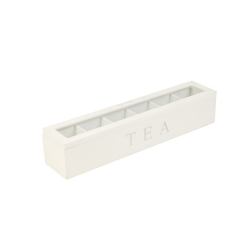 Cutie de depozitare din lemn pentru pliculețe de ceai, cutie de depozitare pentru capsule de cafea și ceas, compartiment pentru bijuterii, din lemn, pentru camera de ceai