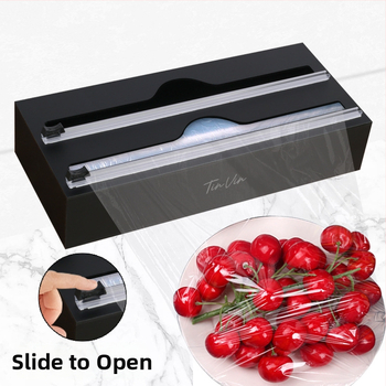 Ακρυλικό πλαστικό κουτί αποθήκευσης περιτυλίγματος τοίχου κουζίνας αυτοκόλλητη τσάντα διαφανής τσάντα τροφίμων ταξινόμηση κουτί αποθήκευσης προσαρμογή