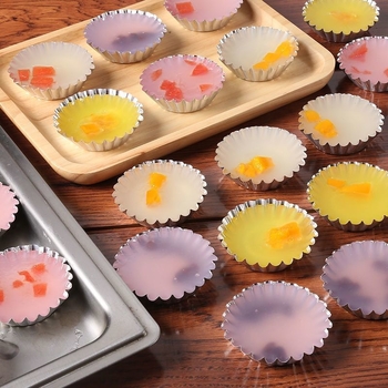Chrizantema lempos dubuo tortas kiaušinių pyrago forma vienkartinė kepimo skardos folija aliuminio folijos puodelis ryžių pyragas ryžių pyragas desertas skardos folijos pagrindas