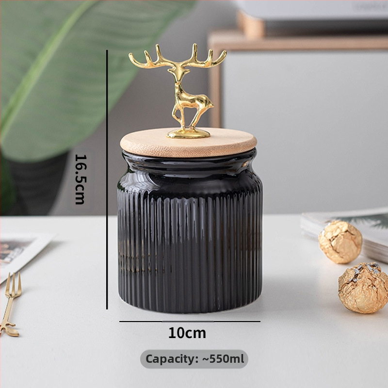 Луксозен запечатан буркан Nordic Light, кутия за съхранение на зърно в домакинска кухня, буркан за съхранение на кафе на зърна, керамичен буркан