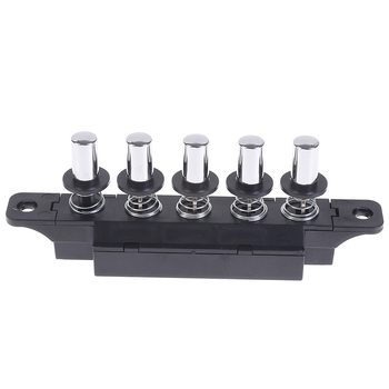 Петпозиционен бутонен превключвател, лампа, черна машина, петстепенен сребърен ключ