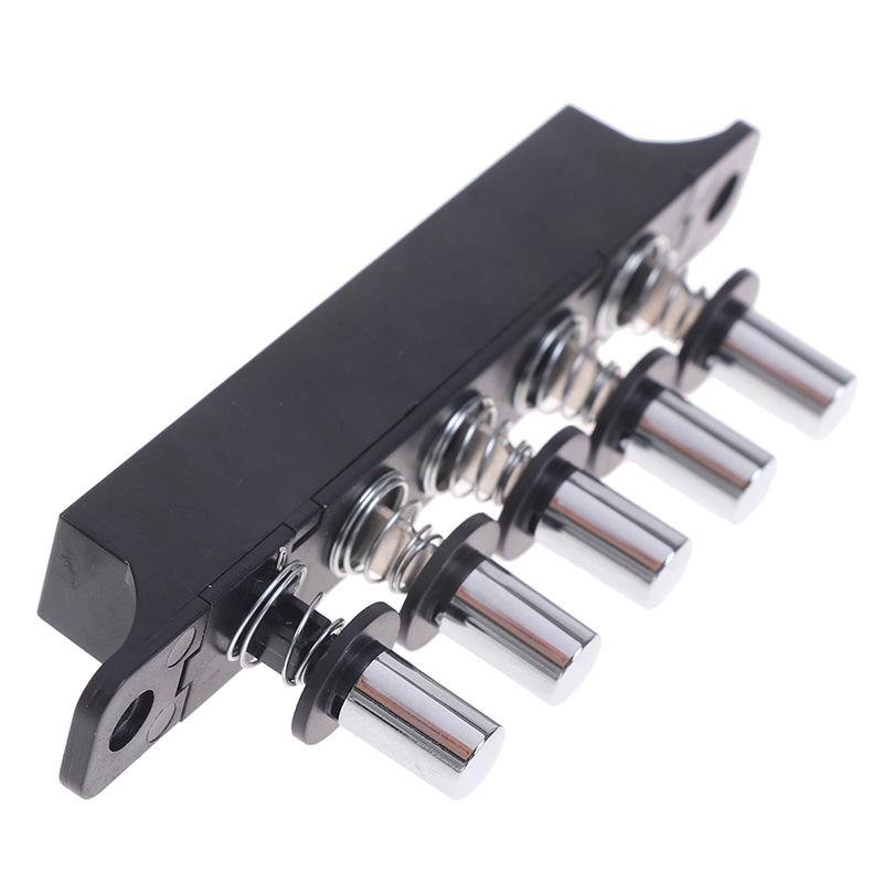 Петпозиционен бутонен превключвател, лампа, черна машина, петстепенен сребърен ключ