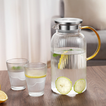 Šaltas virdulys su dideliu borosilikatinio stiklo kiekiu, vėsus virdulys, buitinis sutirštintas šaltas virdulys, atsparus aukštai temperatūrai ir karščiui, paprastas permatomas šaltas virdulys