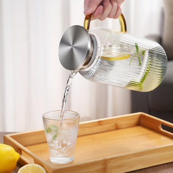 Šaltas virdulys su dideliu borosilikatinio stiklo kiekiu, vėsus virdulys, buitinis sutirštintas šaltas virdulys, atsparus aukštai temperatūrai ir karščiui, paprastas permatomas šaltas virdulys