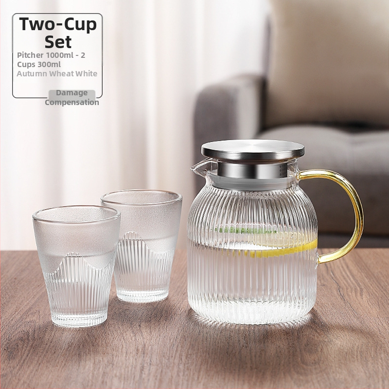 Šaltas virdulys su dideliu borosilikatinio stiklo kiekiu, vėsus virdulys, buitinis sutirštintas šaltas virdulys, atsparus aukštai temperatūrai ir karščiui, paprastas permatomas šaltas virdulys