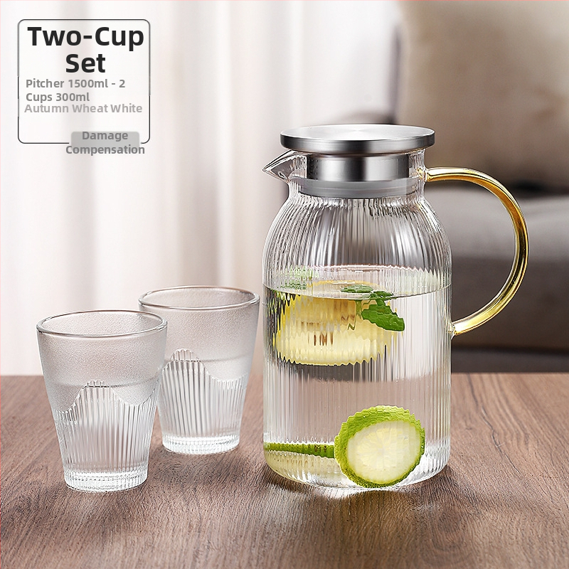 Šaltas virdulys su dideliu borosilikatinio stiklo kiekiu, vėsus virdulys, buitinis sutirštintas šaltas virdulys, atsparus aukštai temperatūrai ir karščiui, paprastas permatomas šaltas virdulys