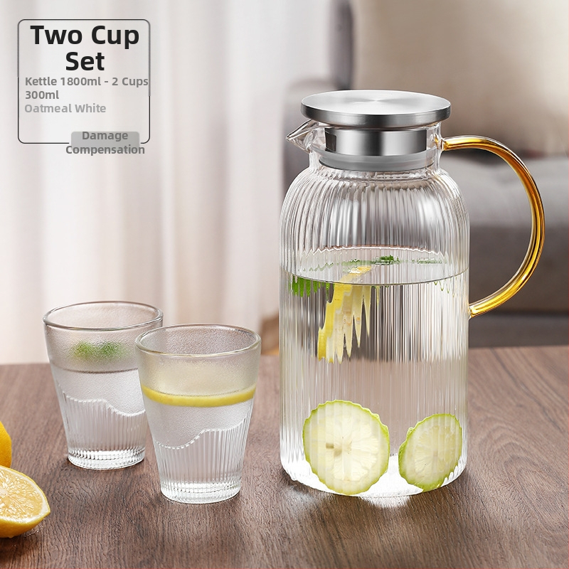 Šaltas virdulys su dideliu borosilikatinio stiklo kiekiu, vėsus virdulys, buitinis sutirštintas šaltas virdulys, atsparus aukštai temperatūrai ir karščiui, paprastas permatomas šaltas virdulys