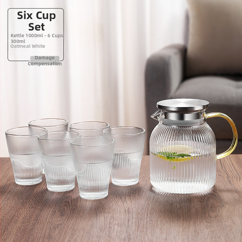 Šaltas virdulys su dideliu borosilikatinio stiklo kiekiu, vėsus virdulys, buitinis sutirštintas šaltas virdulys, atsparus aukštai temperatūrai ir karščiui, paprastas permatomas šaltas virdulys