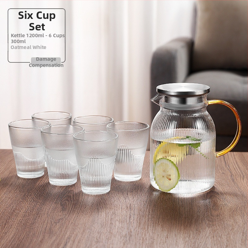 Šaltas virdulys su dideliu borosilikatinio stiklo kiekiu, vėsus virdulys, buitinis sutirštintas šaltas virdulys, atsparus aukštai temperatūrai ir karščiui, paprastas permatomas šaltas virdulys