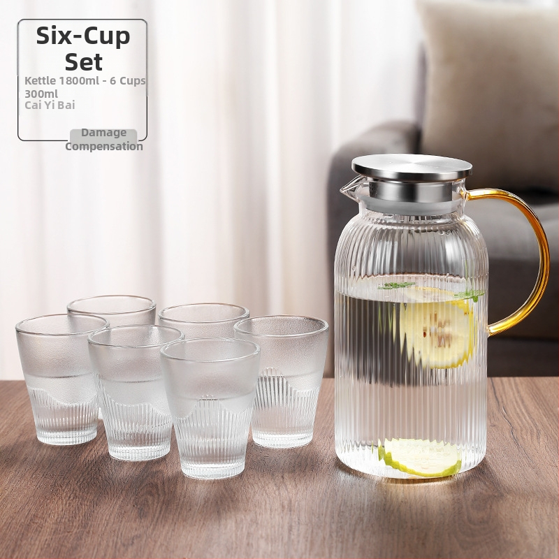 Šaltas virdulys su dideliu borosilikatinio stiklo kiekiu, vėsus virdulys, buitinis sutirštintas šaltas virdulys, atsparus aukštai temperatūrai ir karščiui, paprastas permatomas šaltas virdulys