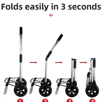 Uus alumiiniumisulamist kokkupandav ostukäru ostukäru käru ronimine kaasaskantav välistingimustes piknik