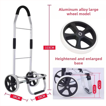Uus alumiiniumisulamist kokkupandav ostukäru ostukäru käru ronimine kaasaskantav välistingimustes piknik