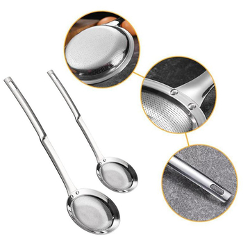 Naujas tarpvalstybinis nerūdijančio plieno aliejaus atskyrimo sriubos šaukštas, aliejaus filtro atskyrimo kiaurasamtis, putojimo šaukštas, likučių atskyrimas, putojimo sutirštinto aliejaus nugriebimo šaukštas