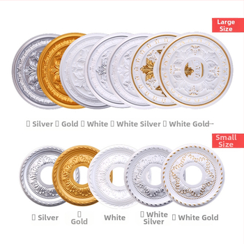 Plastikust terasest lambipaneel PU lae dekoratiivne laeketas kipsist ümmargune lambipaneel ehitusmaterjalist dekoratiivne lambipaneel