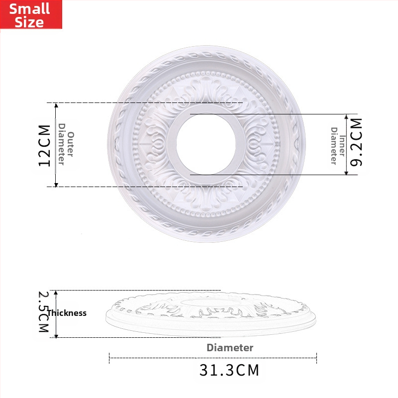 Plastikust terasest lambipaneel PU lae dekoratiivne laeketas kipsist ümmargune lambipaneel ehitusmaterjalist dekoratiivne lambipaneel