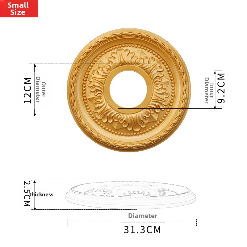Plastikust terasest lambipaneel PU lae dekoratiivne laeketas kipsist ümmargune lambipaneel ehitusmaterjalist dekoratiivne lambipaneel