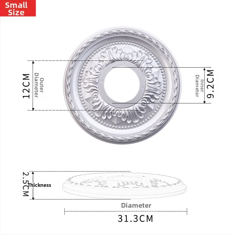 Plastikust terasest lambipaneel PU lae dekoratiivne laeketas kipsist ümmargune lambipaneel ehitusmaterjalist dekoratiivne lambipaneel