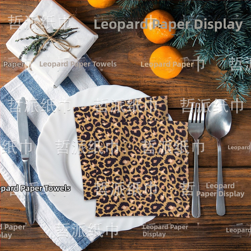 [На склад] Салфетка за детски рожден ден с леопардов принт и петниста животинска тема от Amazon