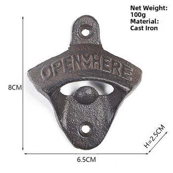 Ανοιχτήρι μπουκαλιών μπύρας Cross Border Retro, επιτοίχιο ανοιχτήρι μπουκαλιών μπύρας, επιτοίχιο ανοιχτήρι μπουκαλιών από χυτοσίδηρο