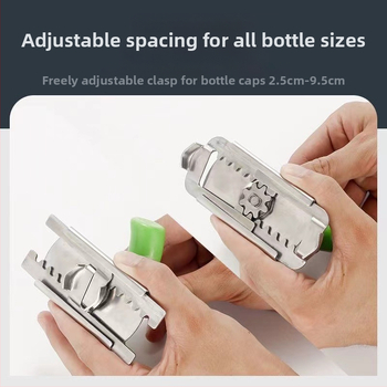 Πολυλειτουργικό ανοιχτήρι κονσερβών χονδρικής κουζίνας δοχείο καπάκι Twister περιστρεφόμενο ρυθμιζόμενο ανοιχτήρι μπουκαλιών από ανοξείδωτο χάλυβα εξοικονόμησης εργασίας