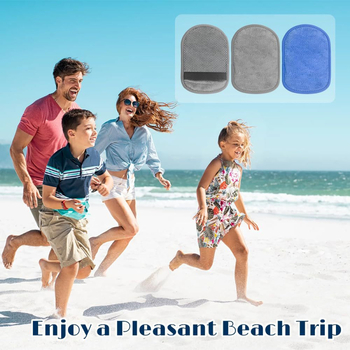 „Amazon“ paplūdimio smėlio šalinimo smėlio maišas smėlio šalinimo pirštinės smėlio šalinimo miltelių maišelis smėlio šalinimo šepetys paplūdimio atostogos stovyklavimas be miltelių