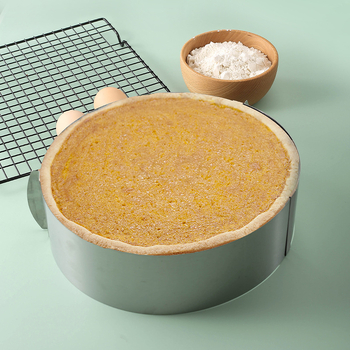 Σκεύη ψησίματος από ανοξείδωτο ατσάλι, στρογγυλό, αναδιπλούμενο, ρυθμιζόμενο καλούπι κέικ Diy, δακτύλιος μους κέικ 6-12 ιντσών