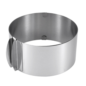 Σκεύη ψησίματος από ανοξείδωτο ατσάλι, στρογγυλό, αναδιπλούμενο, ρυθμιζόμενο καλούπι κέικ Diy, δακτύλιος μους κέικ 6-12 ιντσών