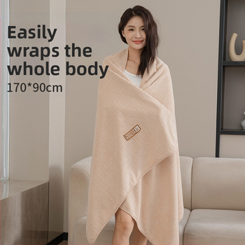 Naujas sutirštintas ypač didelis koralų vilnos kukurūzų grotelių vonios rankšluostis suaugusiems, buitinis, greitai džiūstantis, be pūkelių rankšluostis