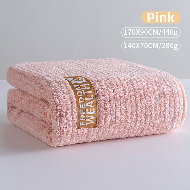 Naujas sutirštintas ypač didelis koralų vilnos kukurūzų grotelių vonios rankšluostis suaugusiems, buitinis, greitai džiūstantis, be pūkelių rankšluostis