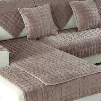 Трансгранична едноцветна плюшена възглавница за диван, неплъзгаща се фланелена удебелена кърпа за диван, обикновена модерна калъфка за диван