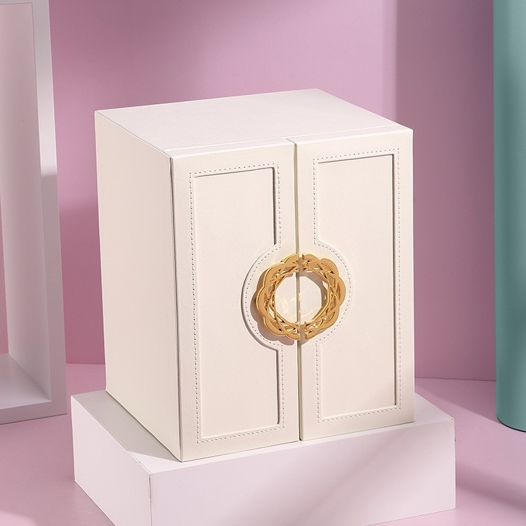 Papuošalų laikymo dėžutė Maža raudona knygų šviesa Prabangi buitinė didelės talpos daugiasluoksnė papuošalų dėžutė Auskarai ir žiedai Papuošalų dėžutė