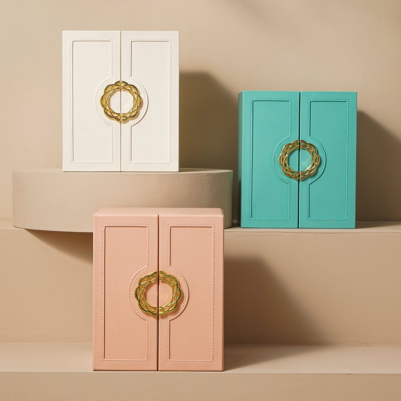 Papuošalų laikymo dėžutė Maža raudona knygų šviesa Prabangi buitinė didelės talpos daugiasluoksnė papuošalų dėžutė Auskarai ir žiedai Papuošalų dėžutė